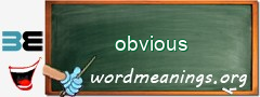 WordMeaning blackboard for obvious